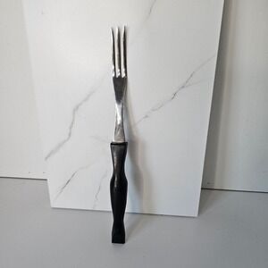 Cutco 1725‎ Three-Tine Serving Fork Black Handle Made in USA 1989 Vintage
